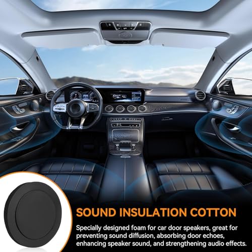 Anillos Rápidos Para Altavoz De Puerta De Coche, Kit De Sistema Potenciador De Altavoz De Espuma Universal 4 Uds Bloqueador De Bajos De Esponja De Alto Rebote para Altavoz De Puerta De Coche - imagen 3