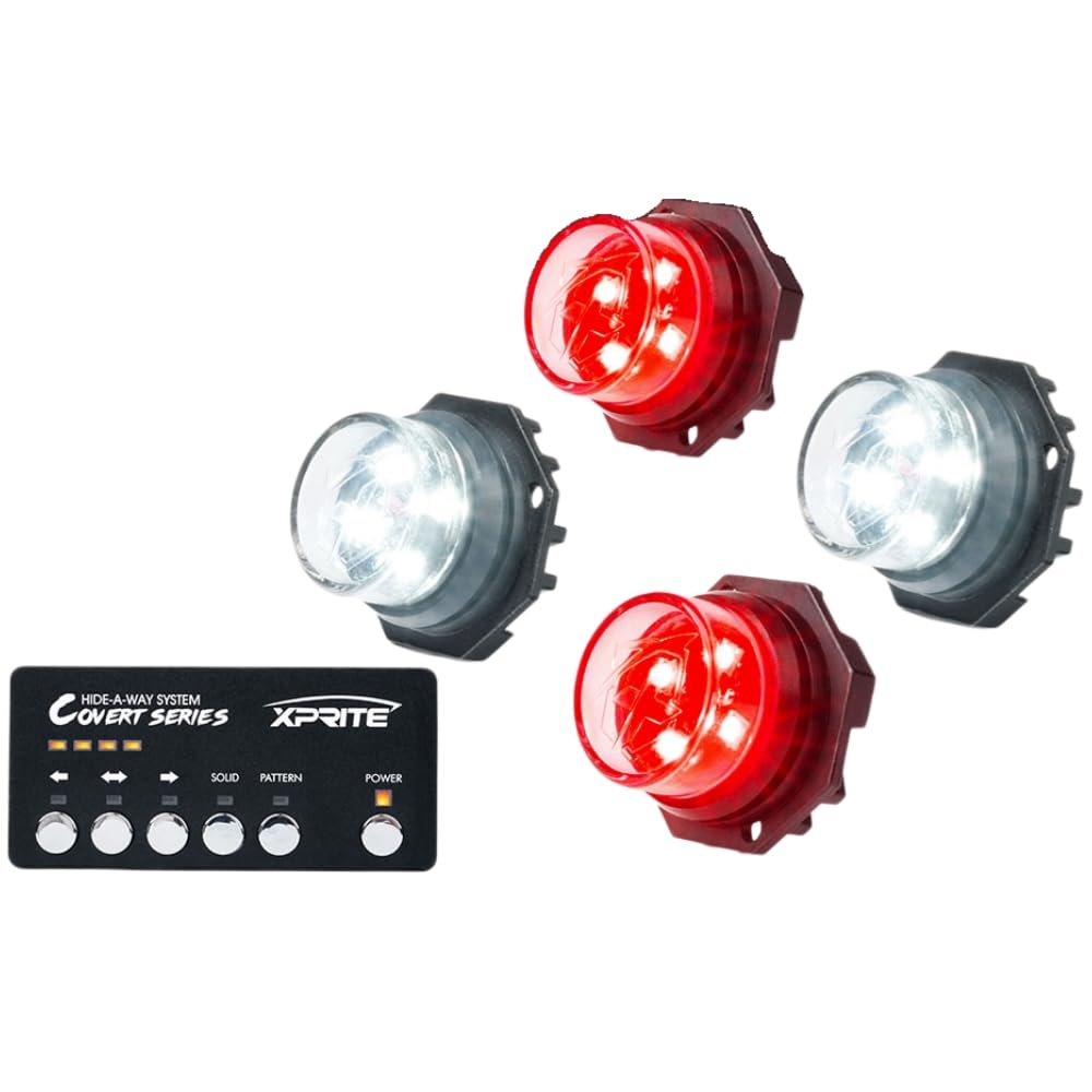 Amazon.com: Xprite White Red LED Hideaway Strobe Lights Kit, 20