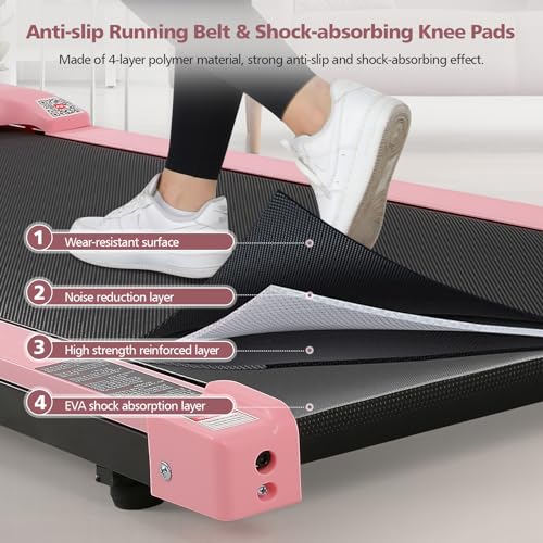 Image of FUNMILY Walking Pad with Incline 8%, 3.5HP Under Desk Treadmills for Home Office Apartment Dorm, 400lbs Capacity, LED Display, Portable Compact Space-Saving Design, Quiet Walking Pad Treadmill
