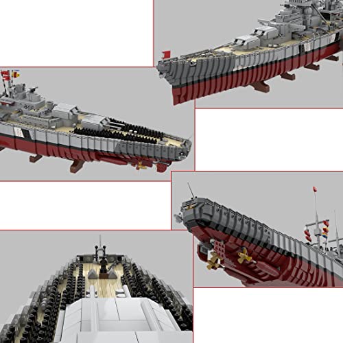YYSS WW2 Dynamisches Bismarck Cruiser Schlachtschiff Bausteine, 9566 Teile Schiff Spielzeug Spielset entworfen von… – Bild 8
