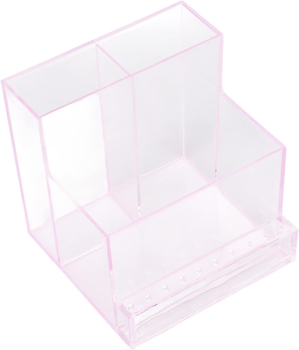Sonew Rack Pink Acrylic Nail Drill Machine Storage Box, Manicure Tool Storage Box for Home & Salon, Nail Beauty Accessory for Nail Art Brush & Beauty Brush