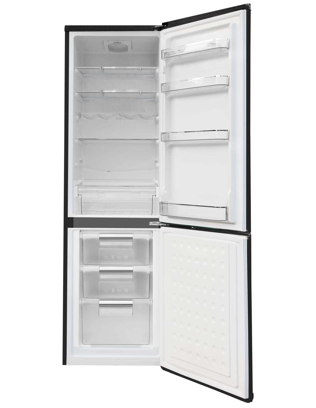 ALPHA Frigorífico Combi Pegasus Elite Pro-55, Cristal Negro, Cíclico.