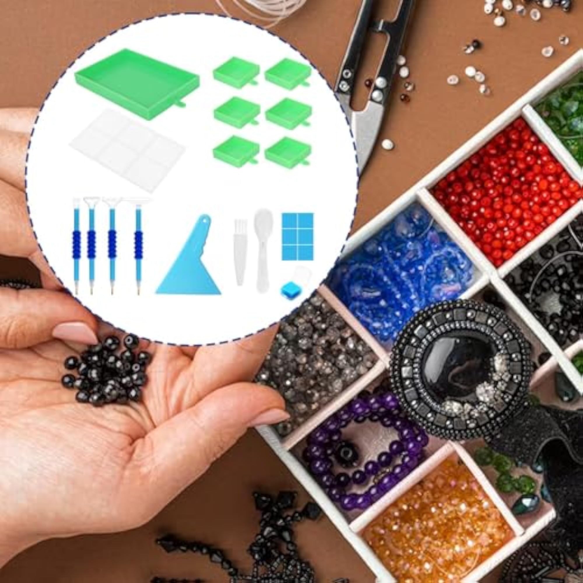 5D Diamond Paintings Tray Kits DIY Craft Sorting Trays