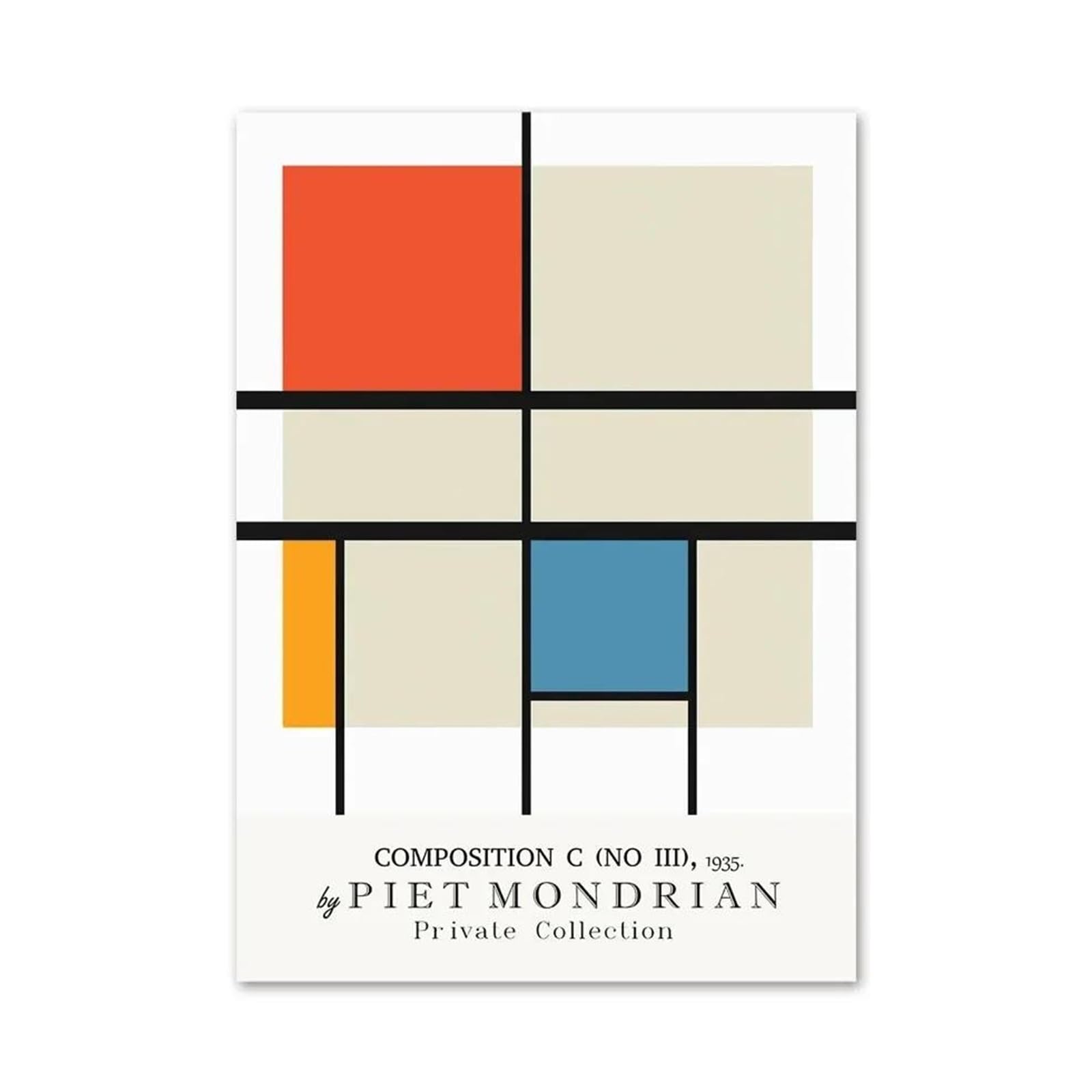 Póster de lienzo abstracto Bauhaus de 50x70cm para decoración elegante de paredes interiores