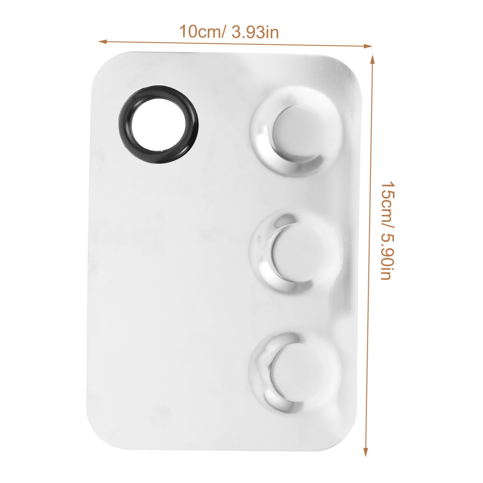 IWOWHERO Stainless Steel Nail Art Palette Makeup Palette 3 Pack Pallets 6pcs Tools Silver for Nail Salons Artists