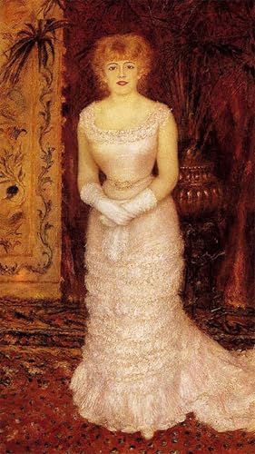 Toile Renoir portrait de Jeanne Samary pour illuminer un salon chaleureux