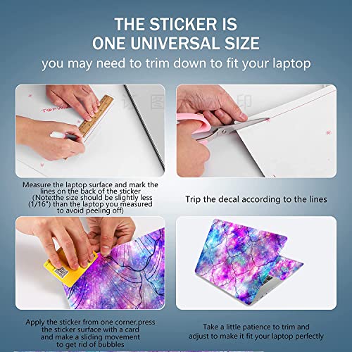 Colorful Shell 12.1 13 13.3 14 15 15.4 15.6 Inches Personalized Laptop Skin Sticker Decal Universal Netbook Skin Sticker Reusable Notebook PC Art Decal Protector Cover by AORTDES - Thumbnail 2
