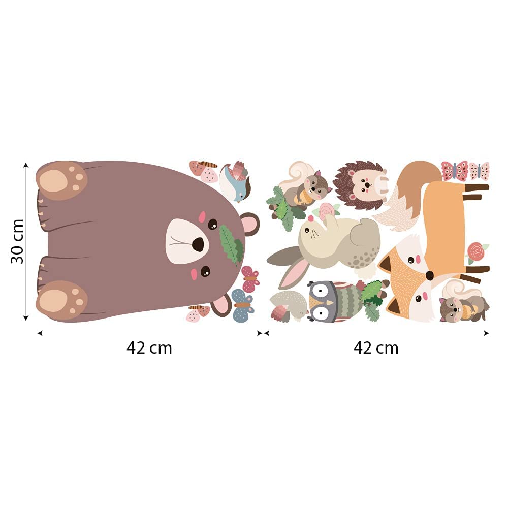 kina, R00526 Kids wallstickers for Children's Bedroom, Wall Sticker Removable Decals Decor Decoration, Colour Wood, Model 7 - Image 3