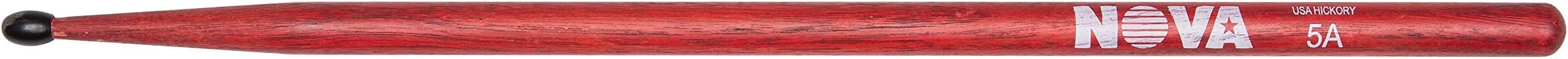 NOVA Drumsticks - 5AN - Nylon Tip - Red