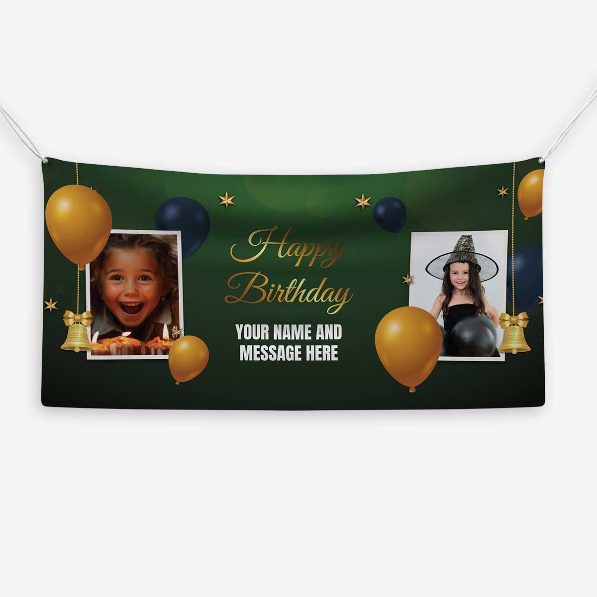 ZNOR Personalised Happy Birthday Banner Gift with Your Own Photo/Logo/Text Backdrop Birthday Party Decoration Supplies - Image 2