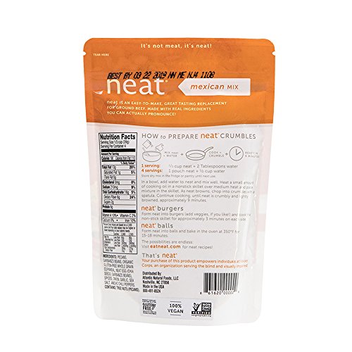 neat Vegan Campout - 16 Servings Equivalent To 4 lbs. Of Meat (5.5 oz.) (Pack of 4)