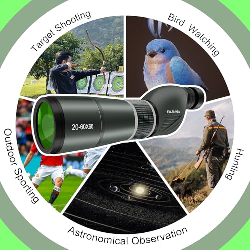 Eclenyes Spotting Scopes With Tripod, Angled 20-60X60Mm Spotter Scope With Phone Adapter thumb #6