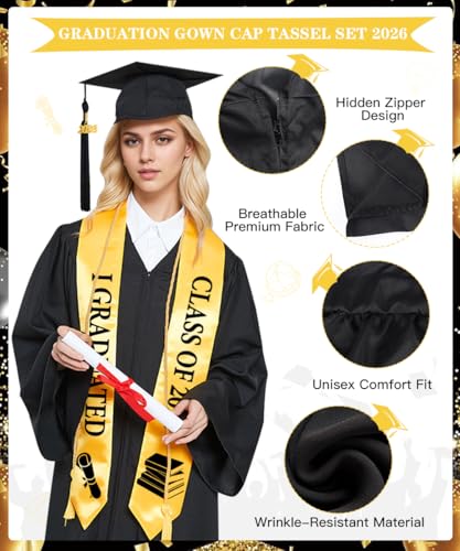 Robe de graduation 2026 costume officiel pour fêter les diplômés - 5
