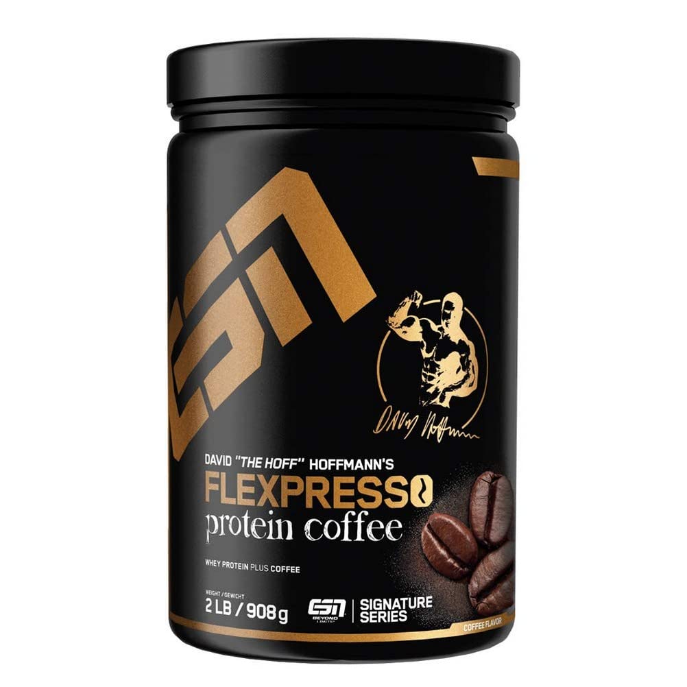ESN Flexpresso Protein Coffee, café, 908 g, café protéiné crémeux contenant jusqu'à 22 g de protéines par portion - fabriqué en Allemagne (l'emballage peut varier)