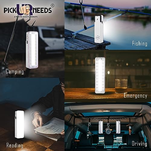 Image of Pick Ur Needs Rechargeable Home Emergency Tube +10 SMD LED Floor Lantern Lamp Light (White 2)