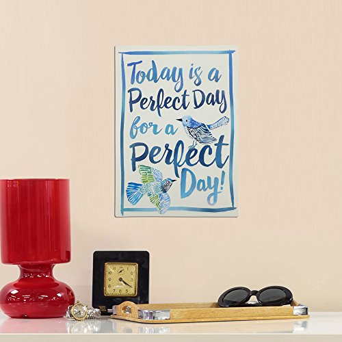 Image of Sehaz Artworks Home Decor Items | living Room Decorative Items | Wall Decor | Room Decor | PerfectDay' Rust Looks Wall Sign for Wall Decoration Tin Sign (MDF, 30 cm x 20 cm x 0.3 cm)