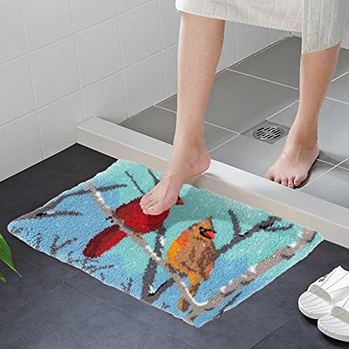 Latch Hook Kits Rug, Cardinal Crocheting Carpet Rug with Printed Canvas for Kids Adults Beginners, 20.5X15 Inch 2 - Cardinal 5 518itRQOb4S. AC