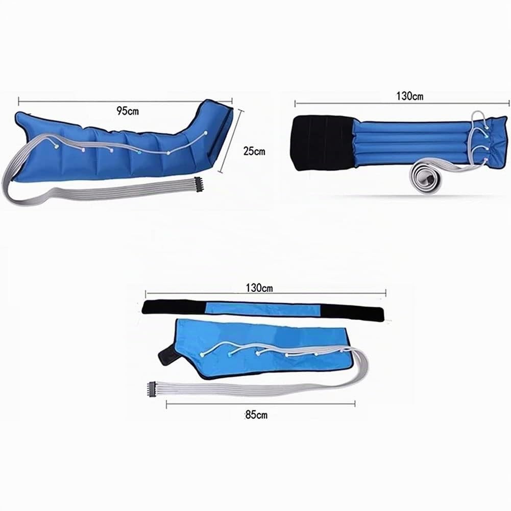 Massaggiatore Compressione D'Aria Per Vitelli,Elettrico Pressoterapia Per Casa Massagg Per Braccio Vita Gambe,6 Camere D'Aria Pressoterapia Linfodrenaggio Con Funzione Cronome(Color:2 Arm And Machine)