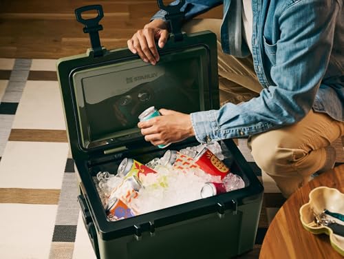 Image of Stanley Adventure Outdoor Cooler 24 qt | Heavy Duty Outdoor Camping Cooler with Easy Carry Top Handle | BPA-Free | Black