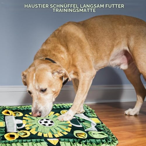 Molbory Schnüffelteppich für Hunde Groß, Schnüffelmatte für Hunde, Intelligenzspielzeug Schnüffeldecke, Anti-Rutsch Haustier Schnüffelteppich, Intelligenzspielzeug für Hunde Katzen 73 * 50cm