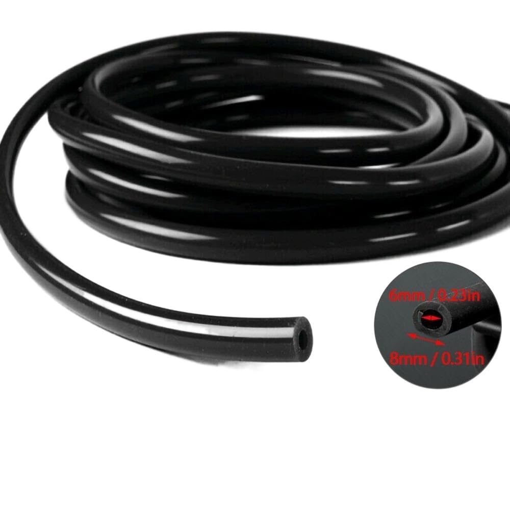 flexiable rubber Oil Air Vacuum Hose Line Pipe Tube Car Accessories 1 meter Motorcycle 6mm 1/4 Inches Full Fuel Gasoline drain elastic