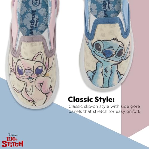 Disney Lilo and Stitch Girls Slip On Sneakers - Lilo, Stitch, Angel, Ohana Slip-On Design Shoes for Kids Stitch Slip On Sneakers4