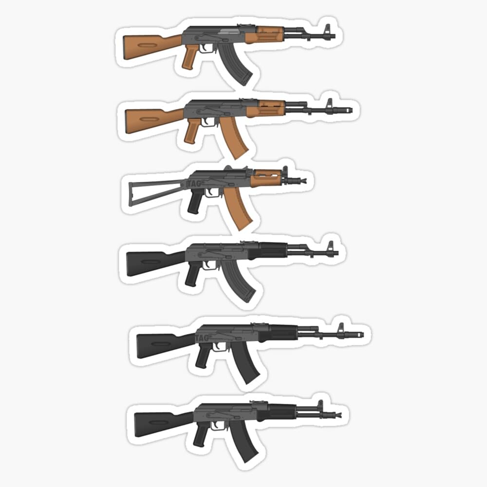 AK - All Types of AK Window Bumper Sticker Decal 5"