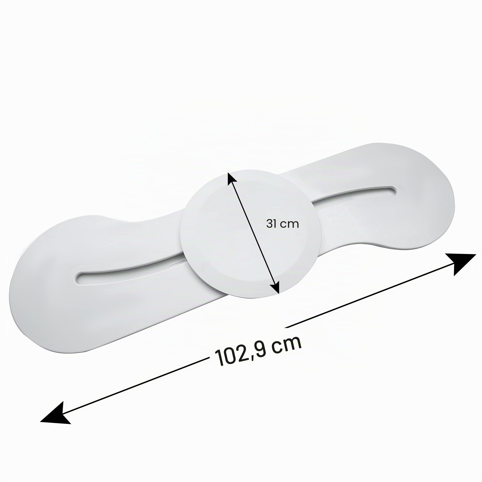 Tavola di trasferimento per letto, per sedia a rotelle, tavola scorrevole, trasferimento da tavola a sedia a rotelle (102,9 cm, bianco)