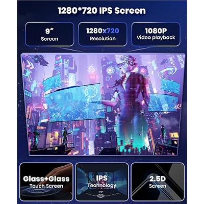 Podofo 4G 64G Android Car Stereo with 9inch 1280x720P HD IPS Touch Screen Wireless Carplay Android Auto MirrorLink,5.0 Bluetooth Radio with DSP Audio 32 EQ GPS WiFi FM/RDS AHD Backup Camera