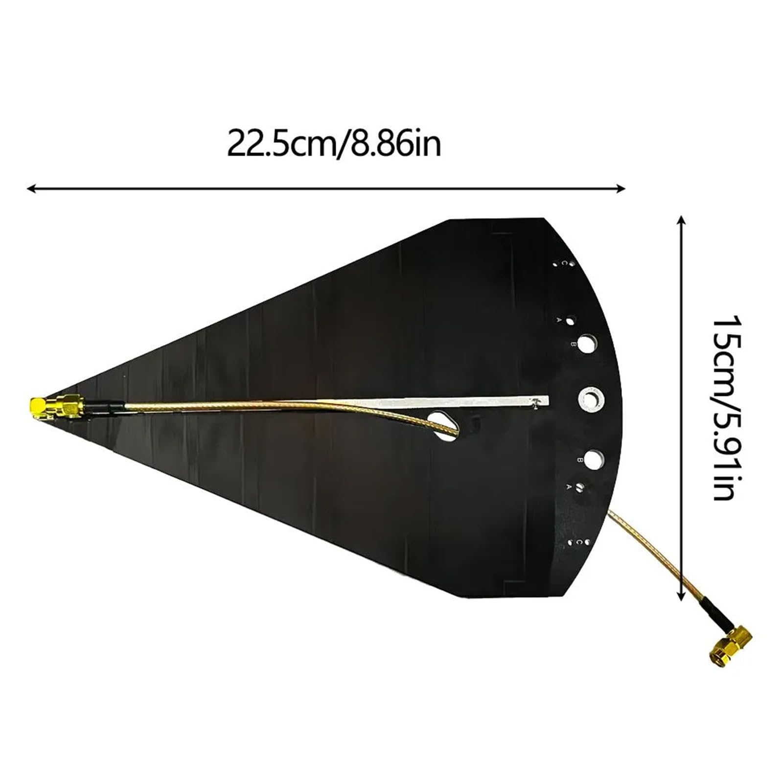 Directional PCB Antenna 50MHz-10GHz, 6dBi High Gain SMA Connector, Low VSWR <2.2, Portable Wideband Radio Antenna for SDR Receiver, Spectrum Analyzer, EMC EMI Testing