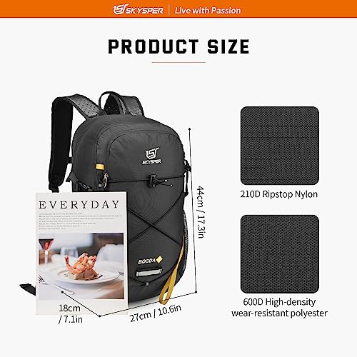 Image of SKYSPER Small Hiking Daypack, 20L Lightweight Travel Backpacks Day Hike Pack with Waist Strap for Women Men