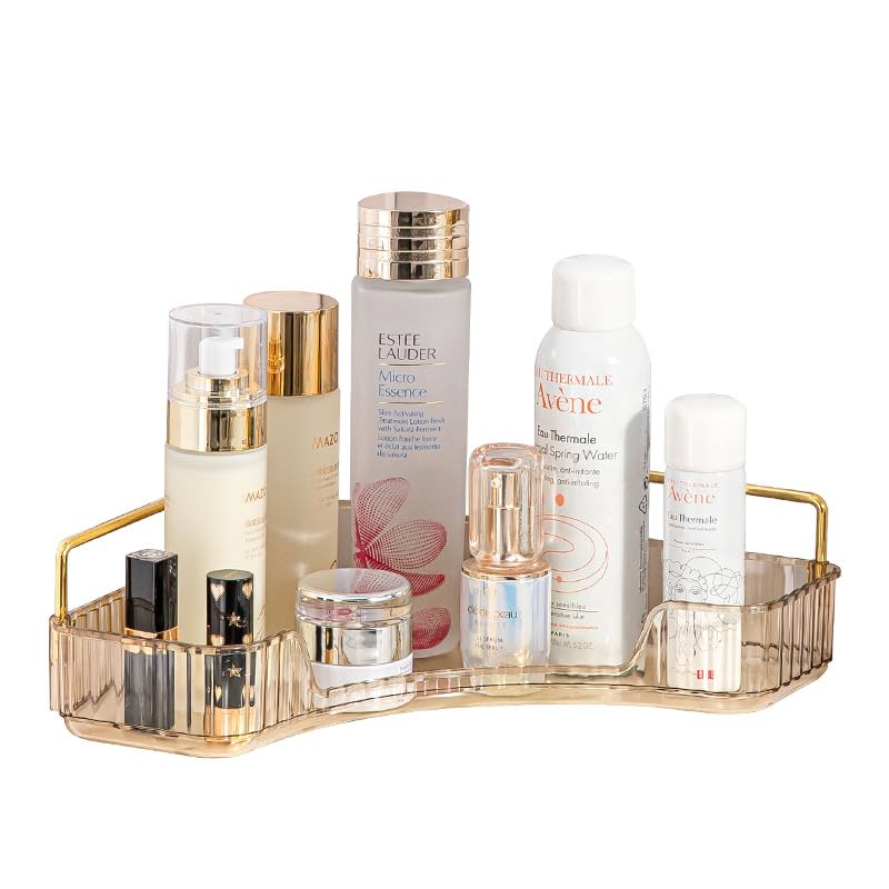 Corner Bathroom Counter Organiser, Vanity Trays for Bathroom, Skincare
