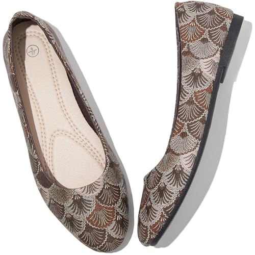 Image of Women's Ballet Flats Shoes Comfortable PU Leather Dress Slip on Shoes Teacher Business Casual