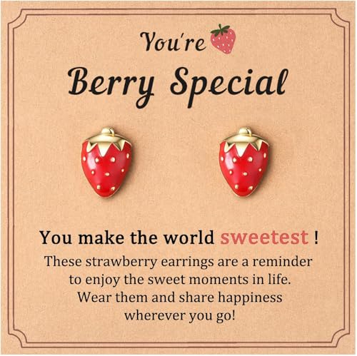 Strawberry Earrings for Women Fruit Strawberry Jewelry Accessories