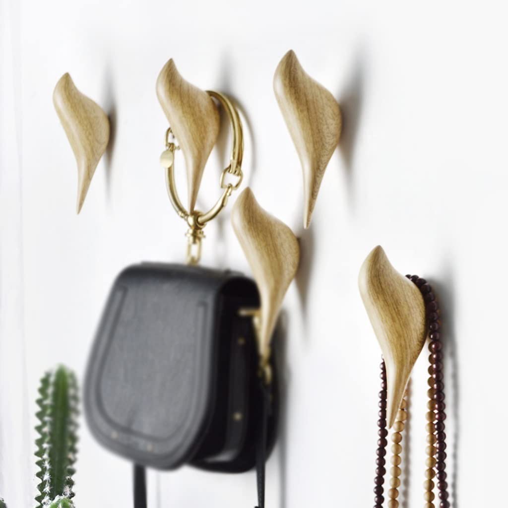 Perchero de Pared Gancho de pájaro gancho familia pared colgada de resina creativa abrigo de rack de montaje en tornillo gancho sala de estar dormitorio billetera estante 6 piezas Perchero para Pared