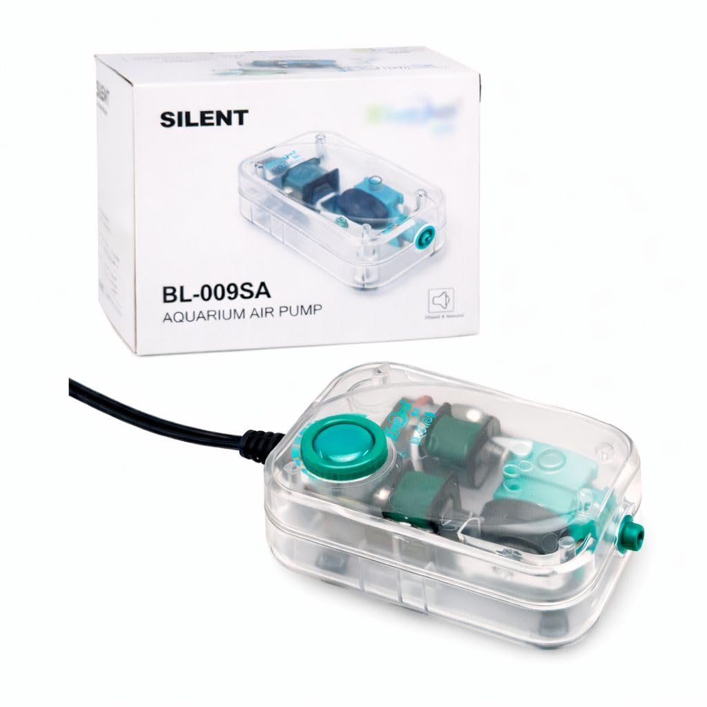 rizopets Aquarium Air Pump, Clear Transparent Case, Blue Accents, Single Outlet, Quiet Operation (BL-009SA-image-43