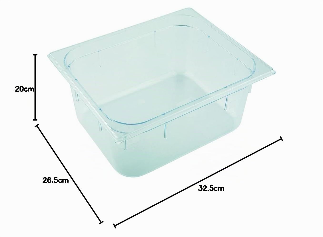 APS GN 1/2 Recipiente de policarbonato, 32,5 x 26,5 x 2 cm