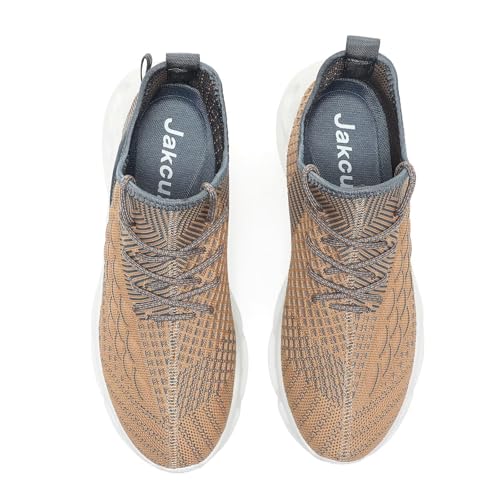 Image of Jakcuz Plus Size Men's Lightweight Walking Shoes Mesh Fish Scale Pattern Fashion Sneakers