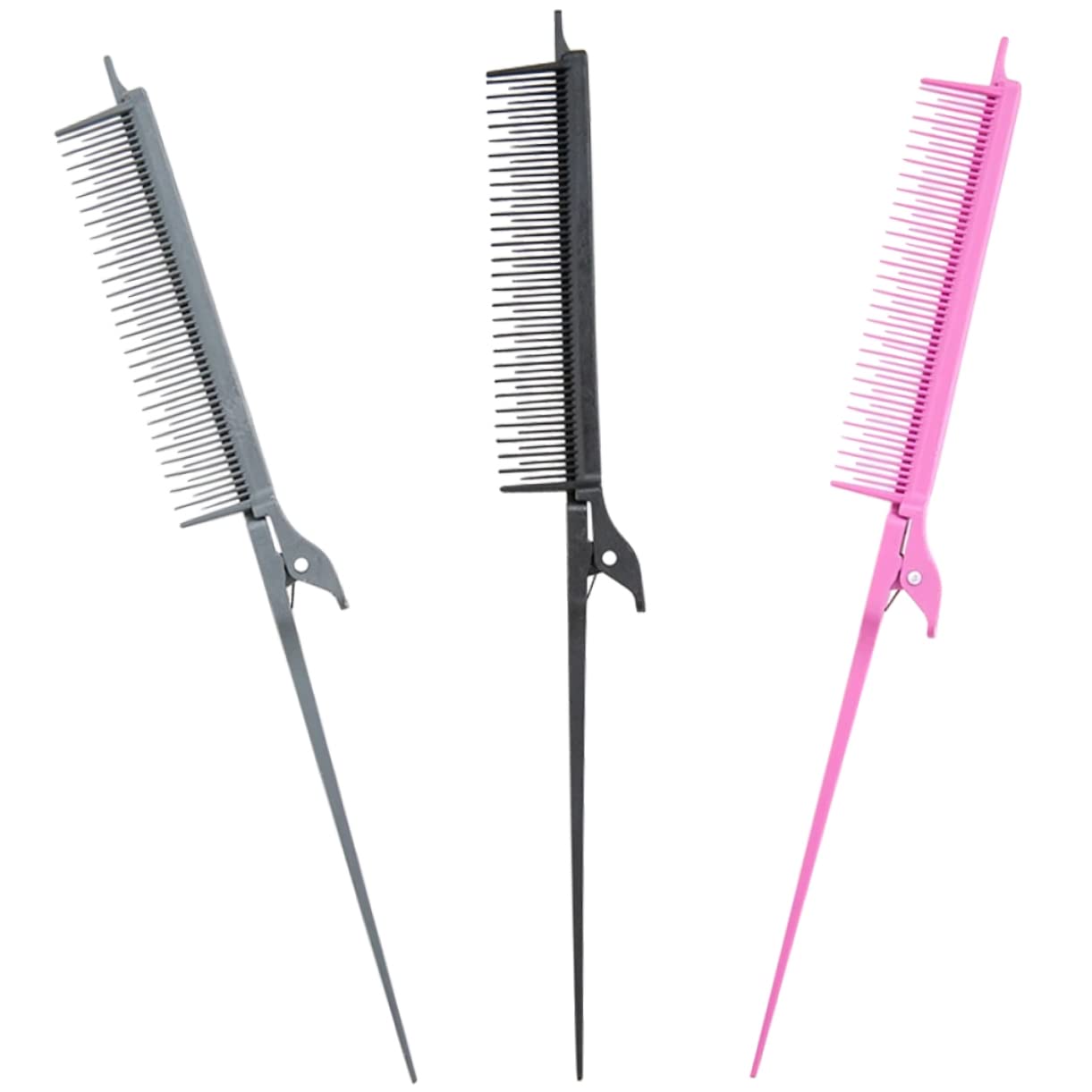 minkissy Set di 9 pettini per capelli da donna, accessori da donna, pettini per capelli da uomo, pettini da taglio, pettini per evidenziare il cuoio capelluto, ricci, set in fibra di carbonio