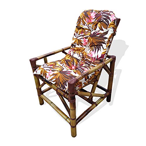 Jogo de 2 Poltronas + Namoradeira + Mesa em Bambu com 4 Almofadas para Área, Sala, Jardim