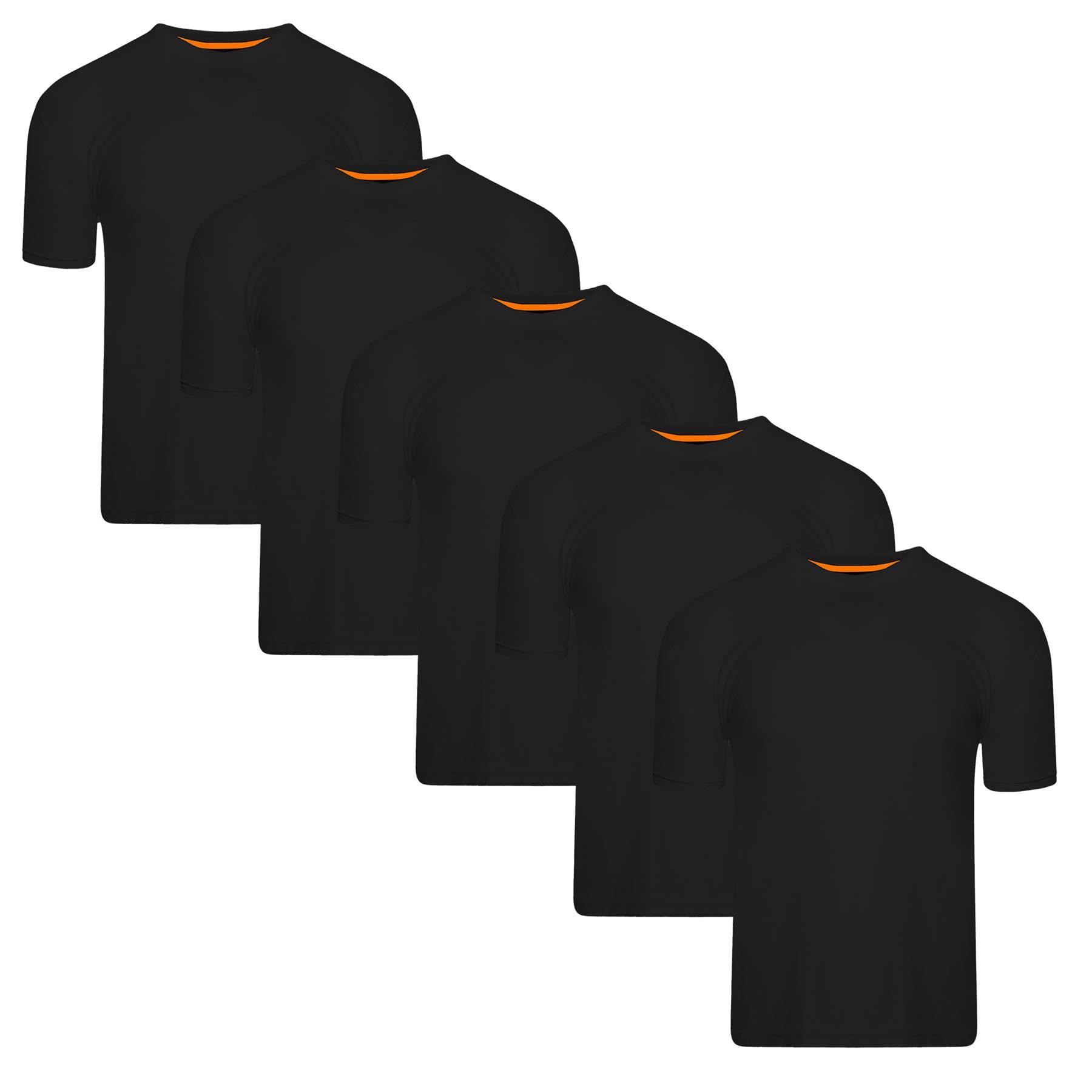 Keanu Men's Black 5 Pack T Shirts - Km265-M - Medium