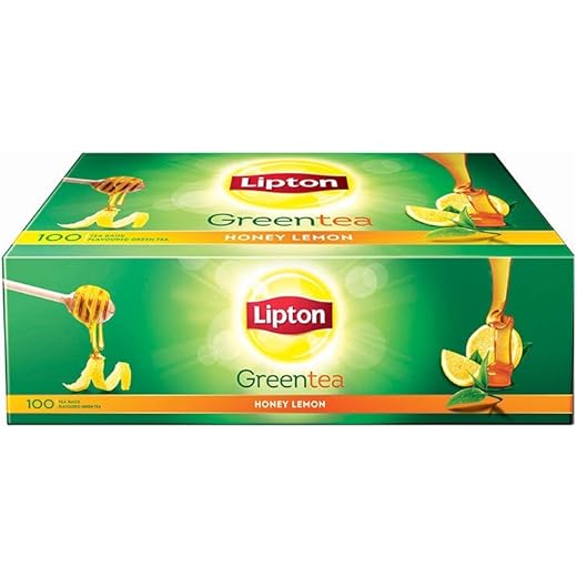 Lipton Green Tea Honey And Lemon 100 Tea Bags 300 Grams