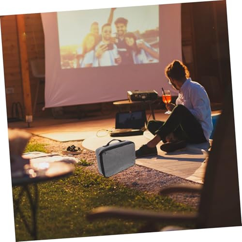 Funda portátil para proyector digital Gatuida, con asa y diseño elegante, para uso en casa, oficina o viaje, protección duradera de tela, almacenamiento versátil de accesorios miniatura 6