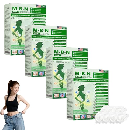 MURWON M-B-N 10-In-1 Nano Fusion Metabolic Patch 2026 New Professional Moringa Patches MURWON M-B-N Patches for Men and Women Natural Patches for All Skin Types (4 boxes)