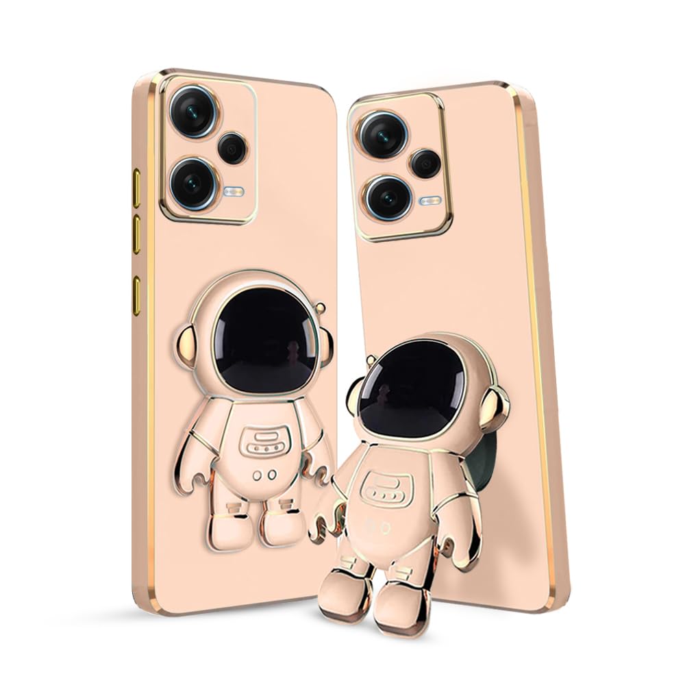 KARWAN®️ 3D Astronaut with Folding Stand Back Cover Case Compatible for Redmi Note 12 Pro 5G | Slim electroplated case | Stand case | Soft TPU | Space Astro Theme | Camera Protection-Pink (B0CQYG5GCD) Amazon Price History, Amazon Price Tracker