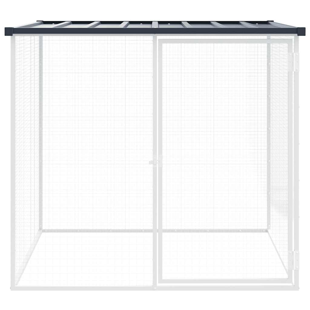 Gallinero con techo antracita 103x98x90 cm Acero galvanizado, Recinto exterior Conejos para animales, Gallinero para gallinas y otros animales pequeños