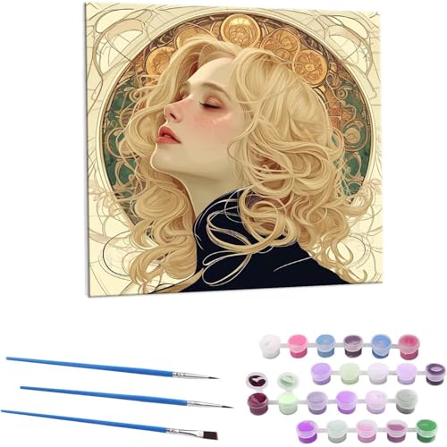  G Paint by Numbers hG Lbg l ʂ肦 lphGLoXNtg  LoXA[g uVƃANG̋, ItBX CeA rO, ւ̃Mtg 30x30cm (t[