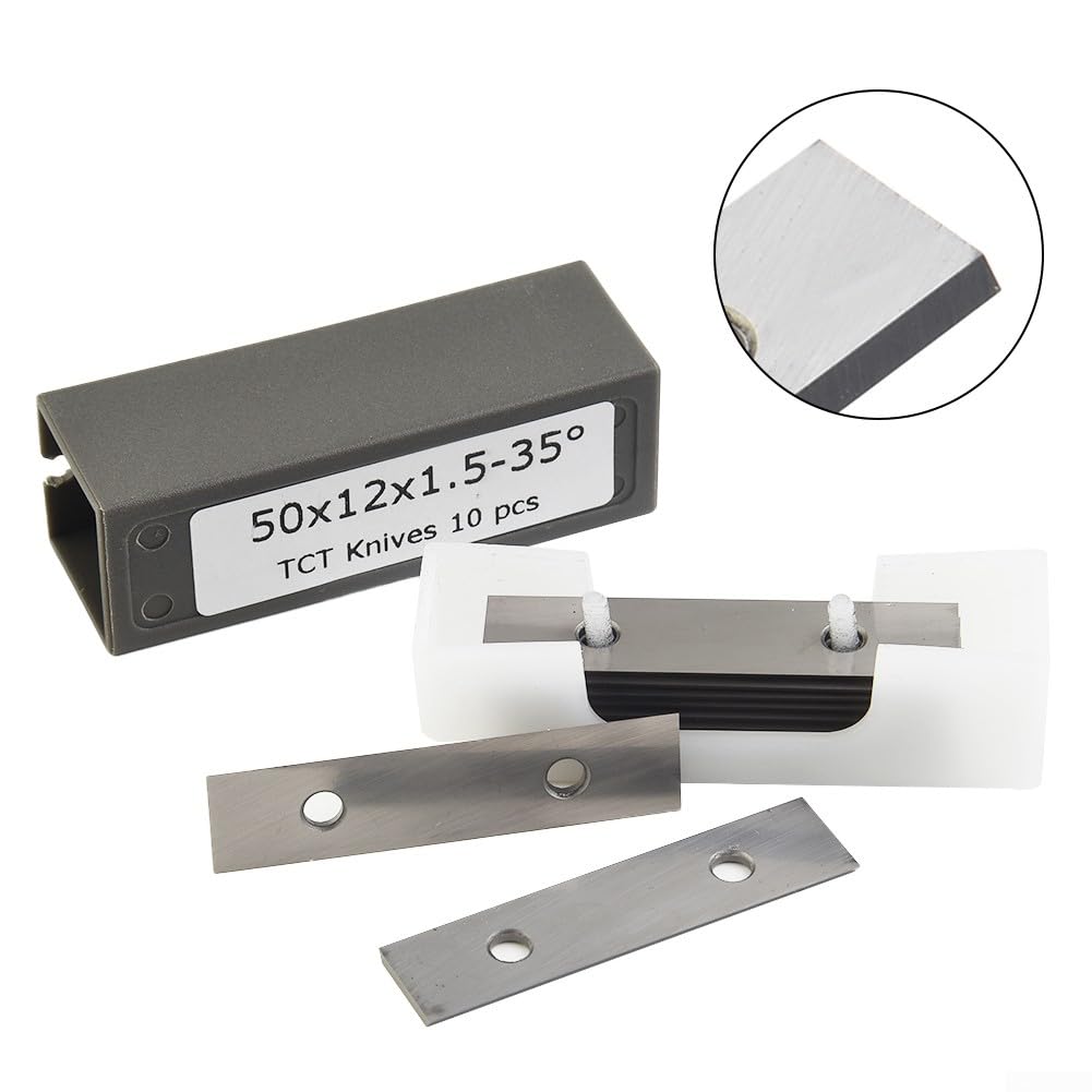 Raschietto Legno 10 Lame In Carburo Di Tungsteno, Quadrate, 50 X 12 X 1,5 Mm, 35°, 2 Taglienti Raschietto Vernice - 2