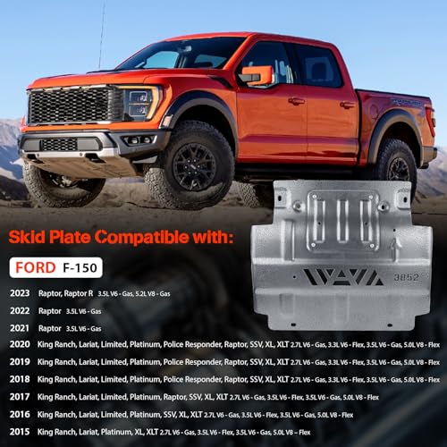 Image of Engine Splash Shield Compatible with 2015 2016 2017 2018 2019 2020 2021 2022 Ford F-150 2.7L 3.3L 3.5L Replaces# FL3Z-5D032-D FL3Z5D032D Front Lower
