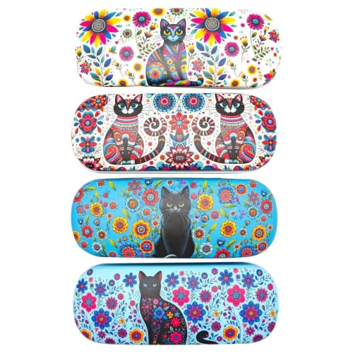 Étuis à lunettes motif chat pour sac et voyage rigides